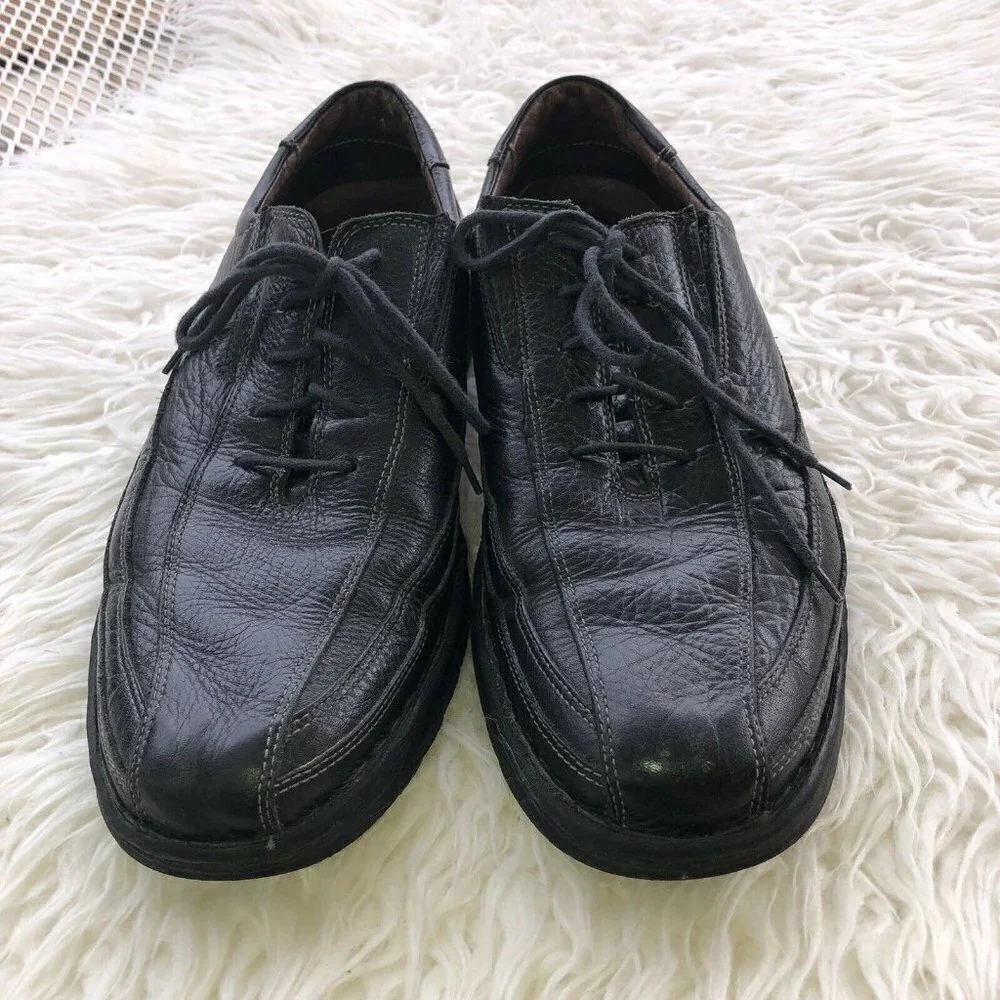 SANDRO MOSCOLONI Tour Mens Black Leather Oxford Comfort Shoes Brazil Sz …